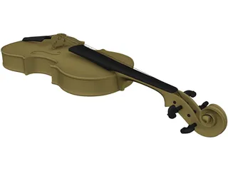 Violin 3D Model preview