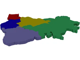 Brazil Map 3D Model preview