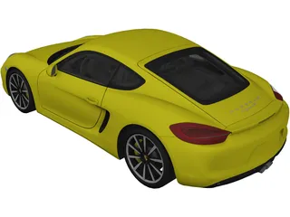 Porsche Cayman S (2014) 3D Model preview