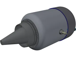KJ-66 Jet engine 3D Model preview