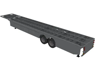 Truck Semitrailer 3D Model preview
