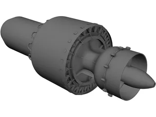 Jet Turbine for Light Aircraft 3D Model preview