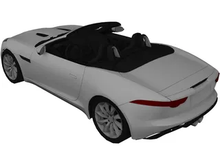 Jaguar F-Type V6 (2014) 3D Model preview