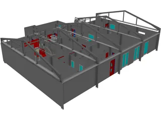 Slaughter House for Chickens 3D Model preview