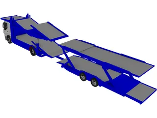 Iveco Stralis Car Carrier 3D Model preview
