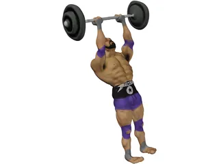 Body Builder Action Figure 3D Model preview