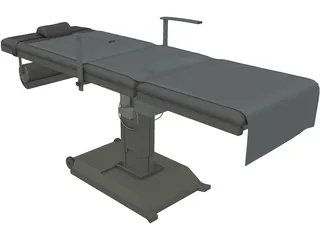 Hospital Bed 3D Model preview