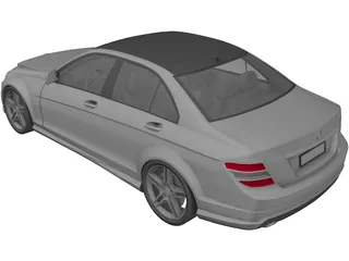 Mercedes-Benz C350 AMG (2012) 3D Model preview