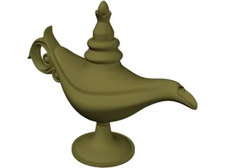 Magic Lamp Genie 3D Model preview