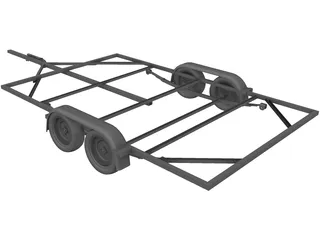 Trailer Flat 3D Model preview