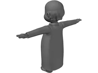 Arab Male Cartoon Character 3D Model preview