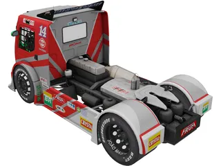Volvo FH Clay Truck Racing 3D Model preview