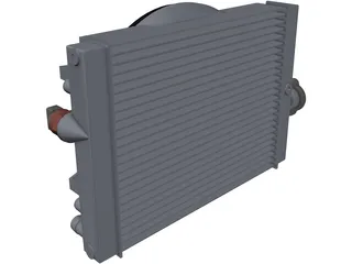 Radiator Yamaha XJ6 Valeo Custom 3D Model preview