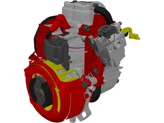 Honda GX25 Engine 3D Model preview
