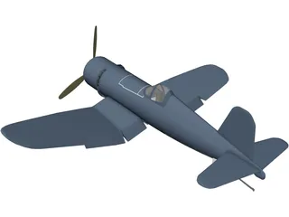 F4 Corsair Airplane 3D Model preview