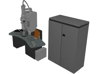 Trasmission Electronic Microscope 3D Model preview