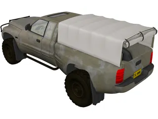 Dodge RAM Military Truck 3D Model preview