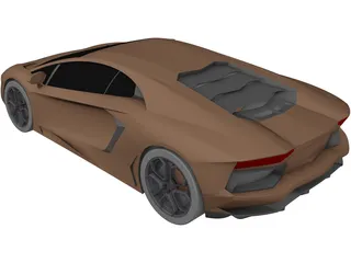 Lamborghini Aventador 3D Model preview