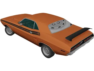 Dodge Challenger RT (1971) 3D Model preview