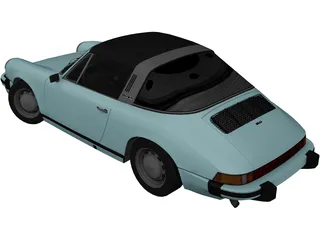 Porsche 911 Targa 930 (1974) 3D Model preview
