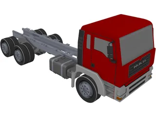 MAN Truck 6x4 3D Model preview