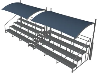 Bleacher 3D Model preview