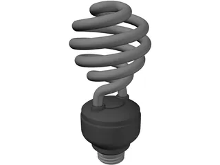 Energy Saving Lamp 3D Model preview