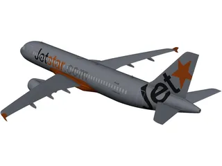 Airbus A320 3D Model preview