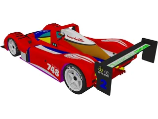 Ferrari 748 Le Mans 3D Model preview
