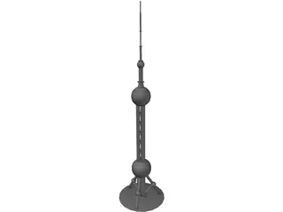 Oriental Pearl Tower Shanghai 3D Model preview