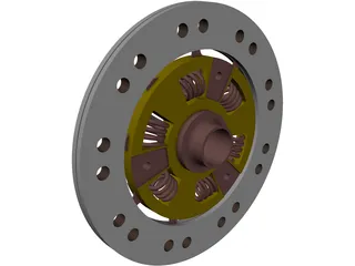 Mechanical Clutch Friction Plate 3D Model preview