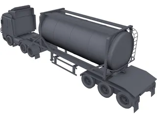 Iveco Tanker Truck 3D Model preview