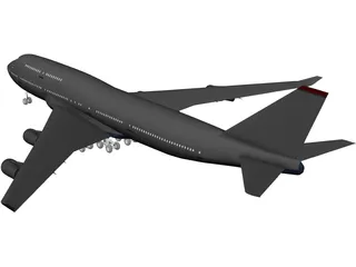 Boeing 747 3D Model preview