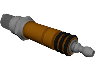 Bosch Spark Plug 3D Model preview