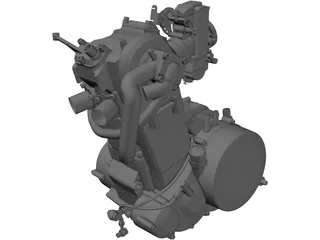 KTM 640 LC4 Engine 3D Model preview