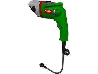 Power Drill Metabo SBE 1010 Plus 3D Model preview
