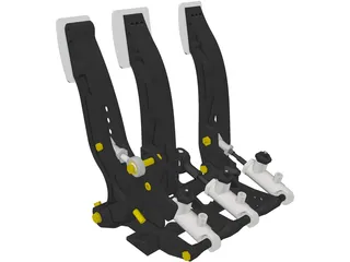 Tilton 900-series Racing Pedal Box 3D Model preview