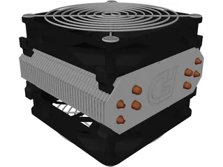 CPU Heatsink 3D Model preview