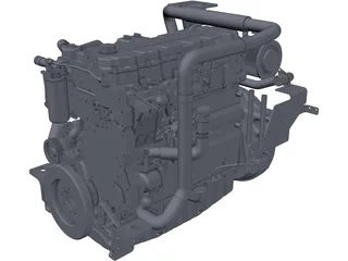 Caterpillar C9 Engine 3D Model preview