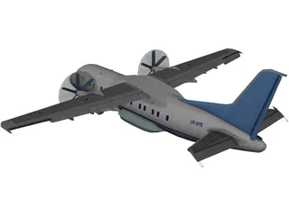 Antonov An-140 3D Model preview