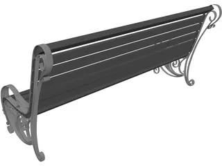 Public Chair 3D Model preview