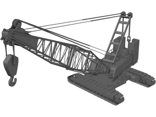 Crawler Crane 3D Model preview