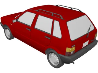 Fiat Uno 3D Model preview