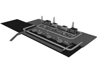Fukushima Atomic Reactor 3D Model preview