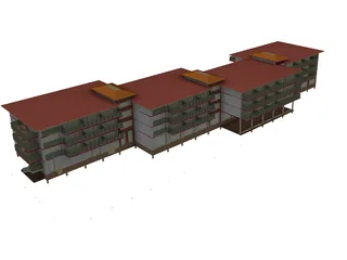 Hotel Smolyan Bulgaria 3D Model preview