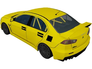 Mitsubishi Lancer Evolution X (2008) 3D Model preview