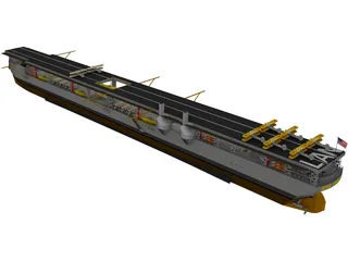 USS Langley (CV-1) 3D Model preview