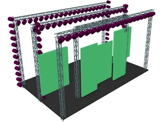 DJ Stage 3D Model preview