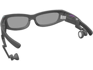 Oakley 3D Cyber Glasses 3D Model preview