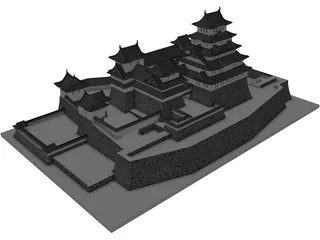 Japanese Castle 3D Model preview